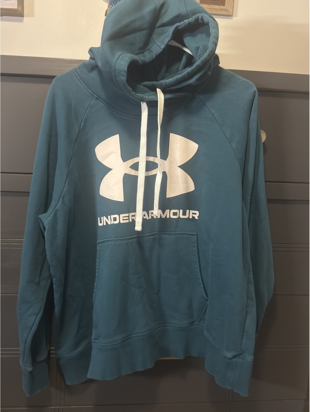 Under Armour Men's Loose Fit Hoodie Sweatshirt Size 1X Teal Blue